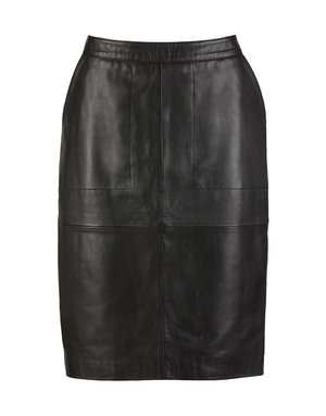 By-Bar By-bar basic leather skirt black