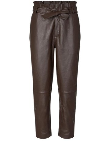 Co' Couture Co'Couture Phoebe Leather Pant Dark Brown