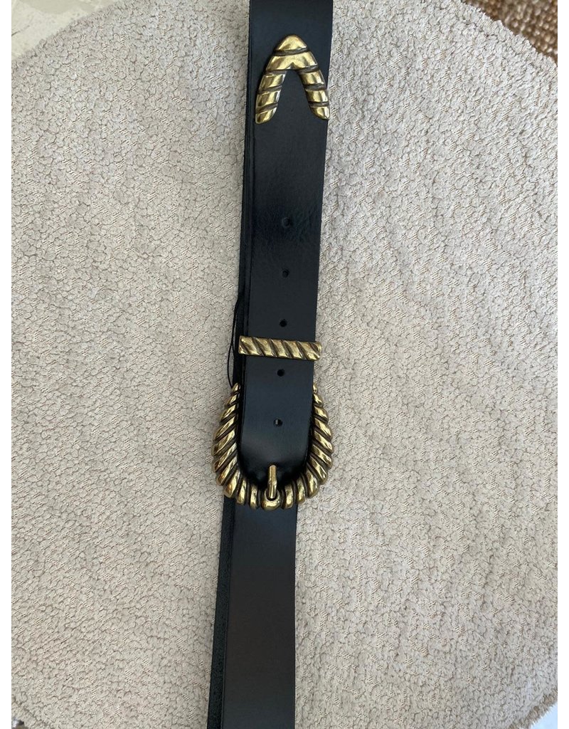 Elvy Elvy plain belt black/gold