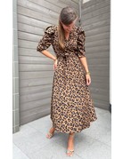 Co' Couture Co'Couture Savannah Animal Wrap Dress Suntan