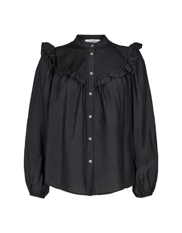 Co' Couture Co'Couture Callum Frill Shoulder Shirt Black 35038