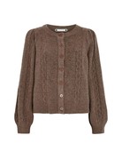 Co' Couture Co'Couture Pixie Pointelle Cardigan Walnut 32011