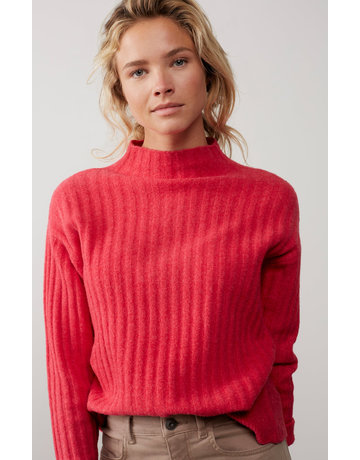 Yaya Yaya Ribbed Turtleneck Sweater Rethink Pink
