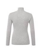 Yaya Yaya Ribbed Sweater With High Neck Mid Grey Melange