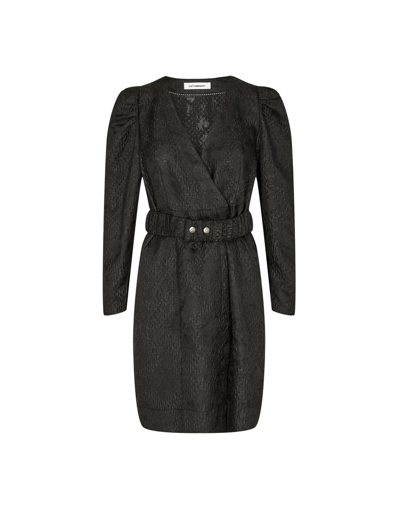 Co' Couture Co´Couture Cava Jacquard Wrap Dress Black