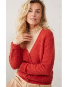 Yaya Yaya Cardigan With Buttons and LS Lava Falls Red