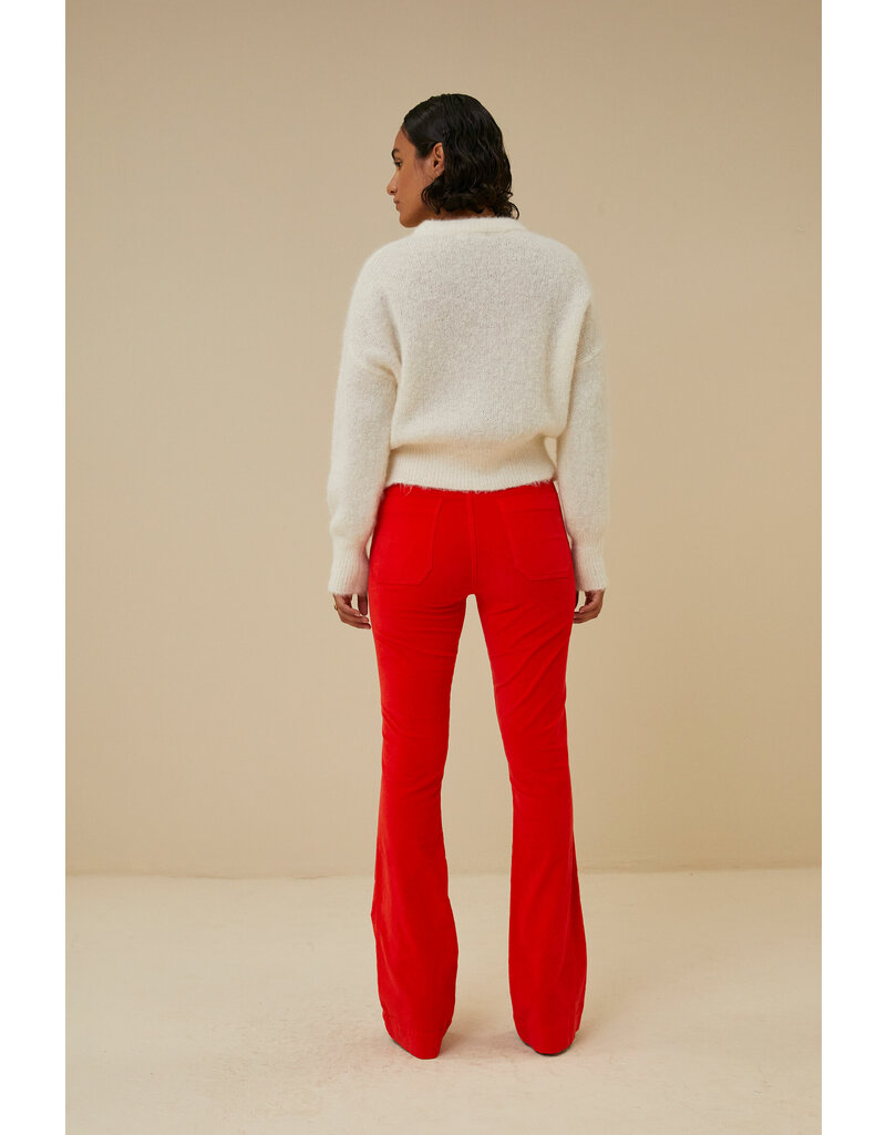 By-Bar By-Bar Leila velvet Pant Poppy Red