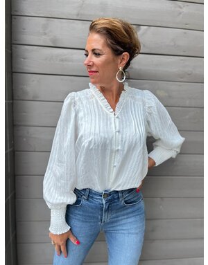 Co' Couture Co'Couture Selma Pintuck Shirt White