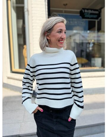 Co' Couture Co´Couture Mero Crop Stripe Knit