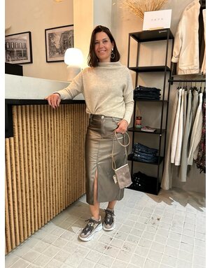 Feel Fashion Feel Fashion PU Skirt bronze