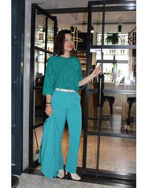 Feel Fashion Feel fashion turquoise glitter top