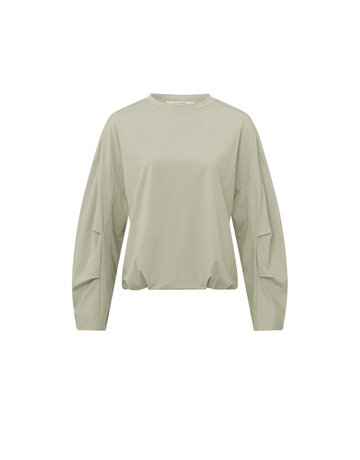 Yaya Yaya Pleated Top Grey