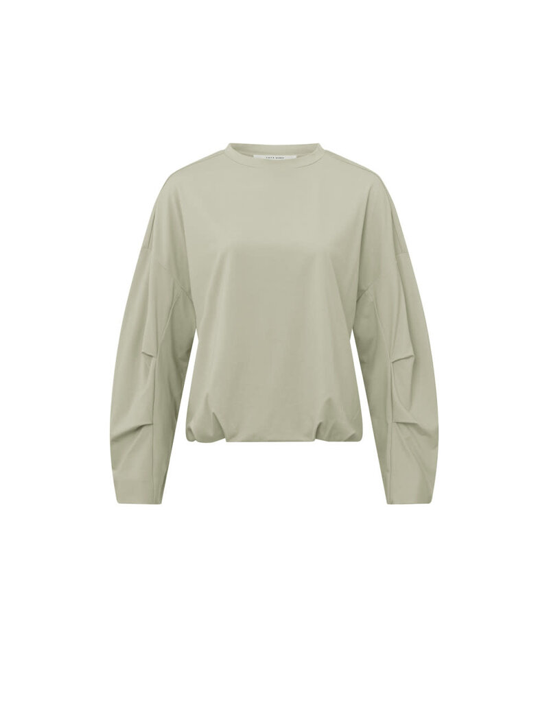 Yaya Yaya Pleated Top Grey