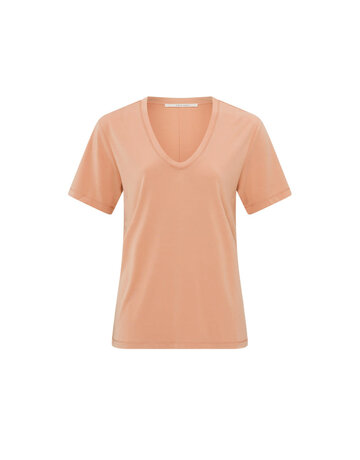 Yaya Yaya T-shirt V-Neck Coral