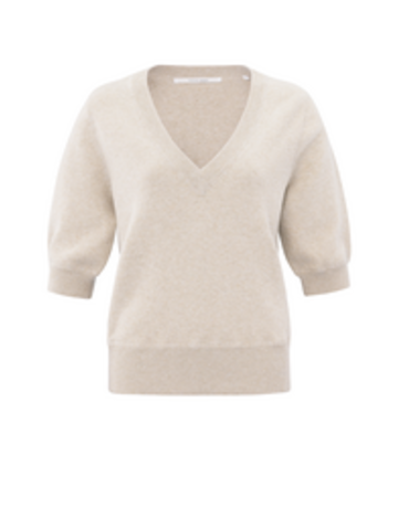 Yaya Yaya V neck Gray Beige