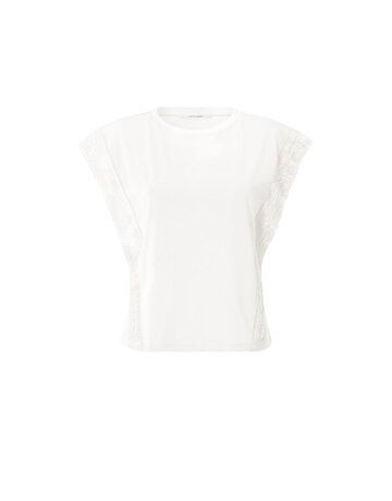 Yaya Yaya Lace Top Off White