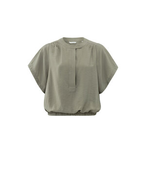 Yaya Yaya Woven Top Army Green