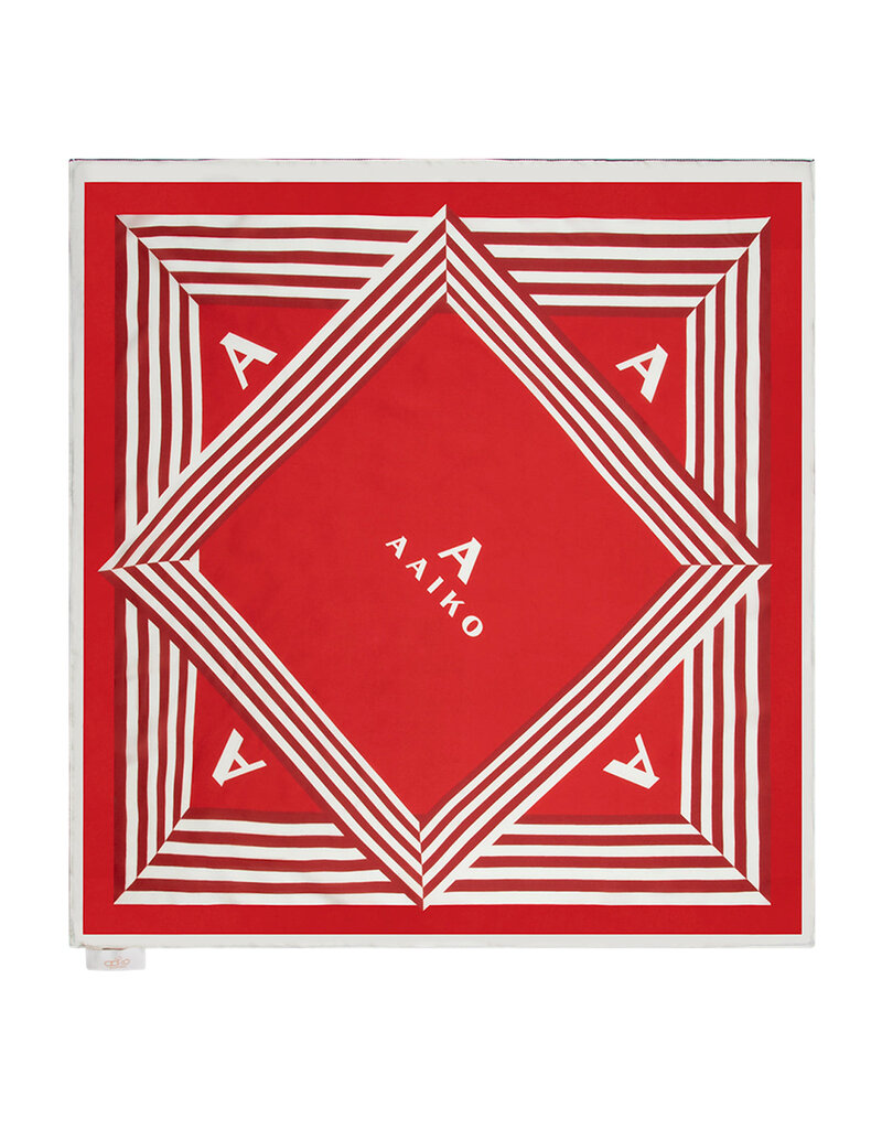 Aaiko Aaiko Shawl Red line