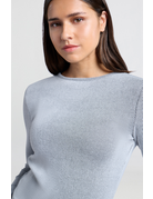 Yaya Yaya Rib Top LS Grey