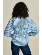 POM  Striped Poplin Blue