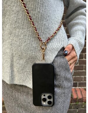 Feel Fashion Feel Fashion Telefoonkoord Wine Red/Gold