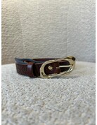 Elvy Belt Croco Brown