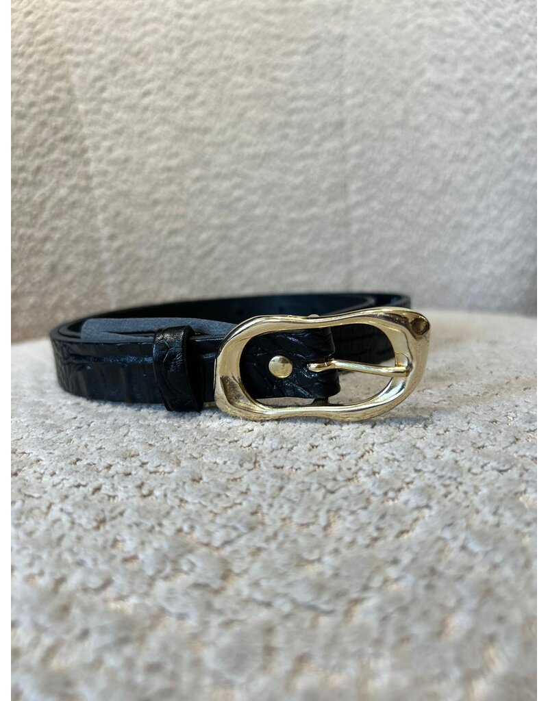 Elvy Belt Croco Black