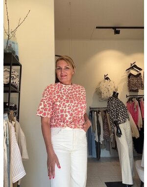 Feel Fashion Feel panter shirt roze bruin