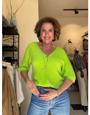 Feel Fashion Feel alpaca vest groen