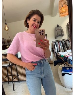 Feel Fashion Feel Alpaca Trui Kort Lila/ Roze
