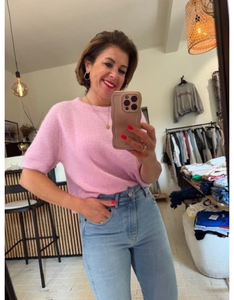 Feel Fashion Feel Alpaca Trui Kort Lila/ Roze