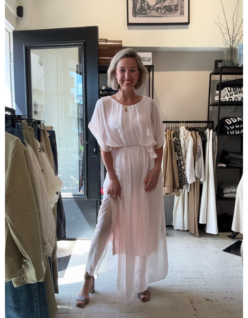 Feel Jurk Silk/Visc Licht Roze