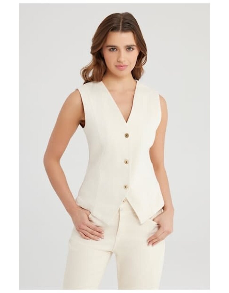 COJ Denim COJ Pixie Ecru Gilet