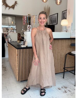 Feel Fashion Feel Jurk linnen Zand