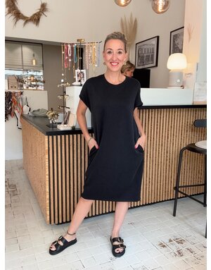 Feel Fashion Feel Modal Jurk Zwart rond