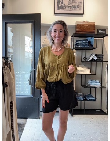 Feel Fashion Feel Linnen Short Zwart