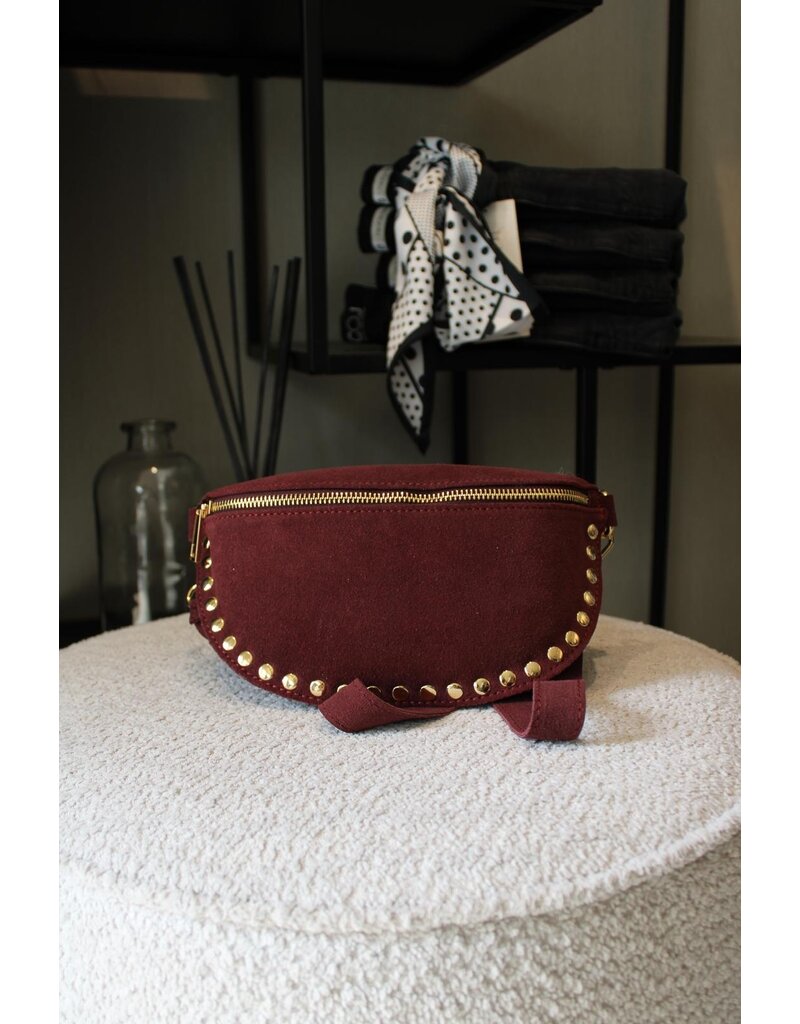 Feel Fashion Feel Tas Suede Burg. Studs