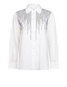 Aaiko Joan strass Blouse Blanc