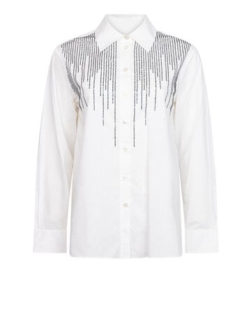 Aaiko Joan strass Blouse Blanc