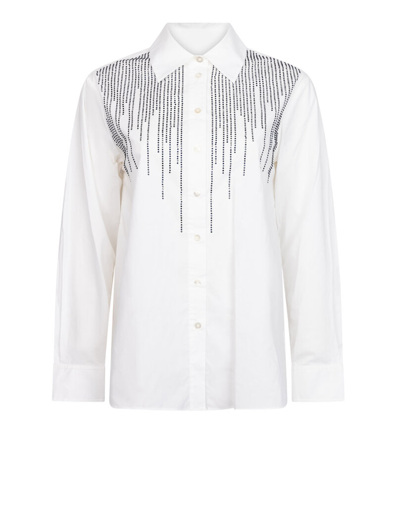 Aaiko Aaiko Joan strass Blouse Blanc