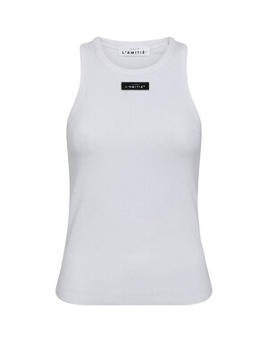 HL Rib Badge Tank Top White