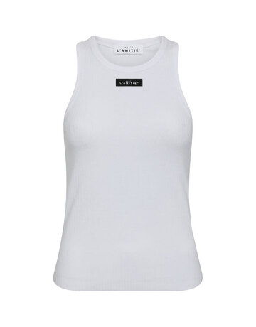 HL Rib Badge Tank Top White