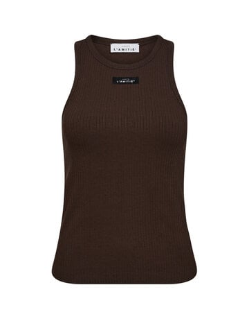 HL Rib Badge Tank Top Mocca