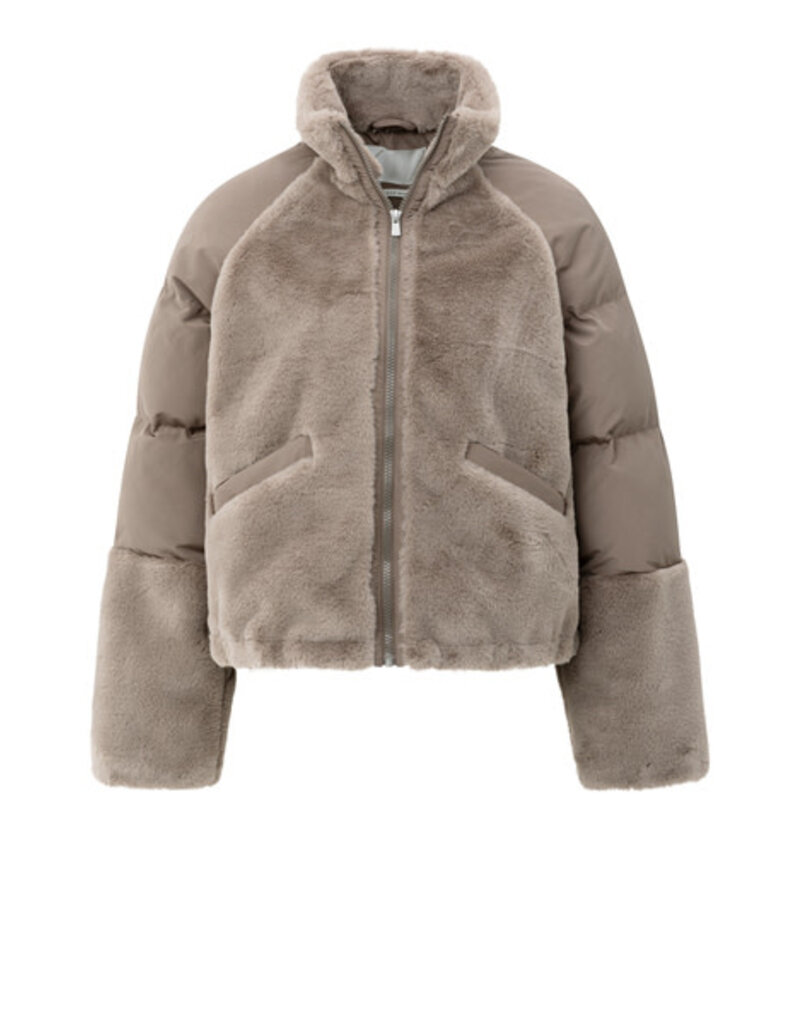 Yaya Yaya Faux Fur Nylon Sleeves Jack
