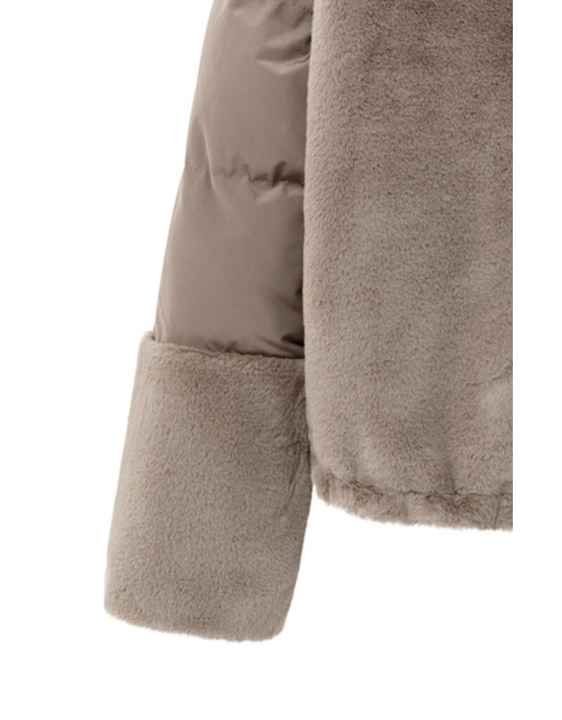 Yaya Yaya Faux Fur Nylon Sleeves Jack