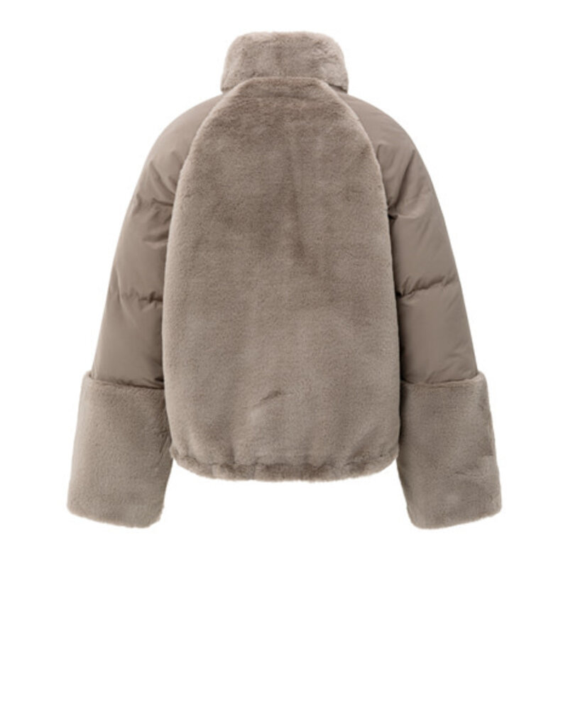 Yaya Yaya Faux Fur Nylon Sleeves Jack