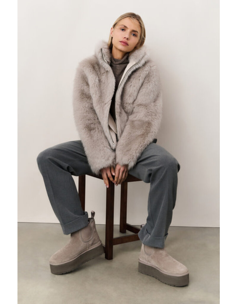 Yaya Yaya Faux Fur Jack Grey