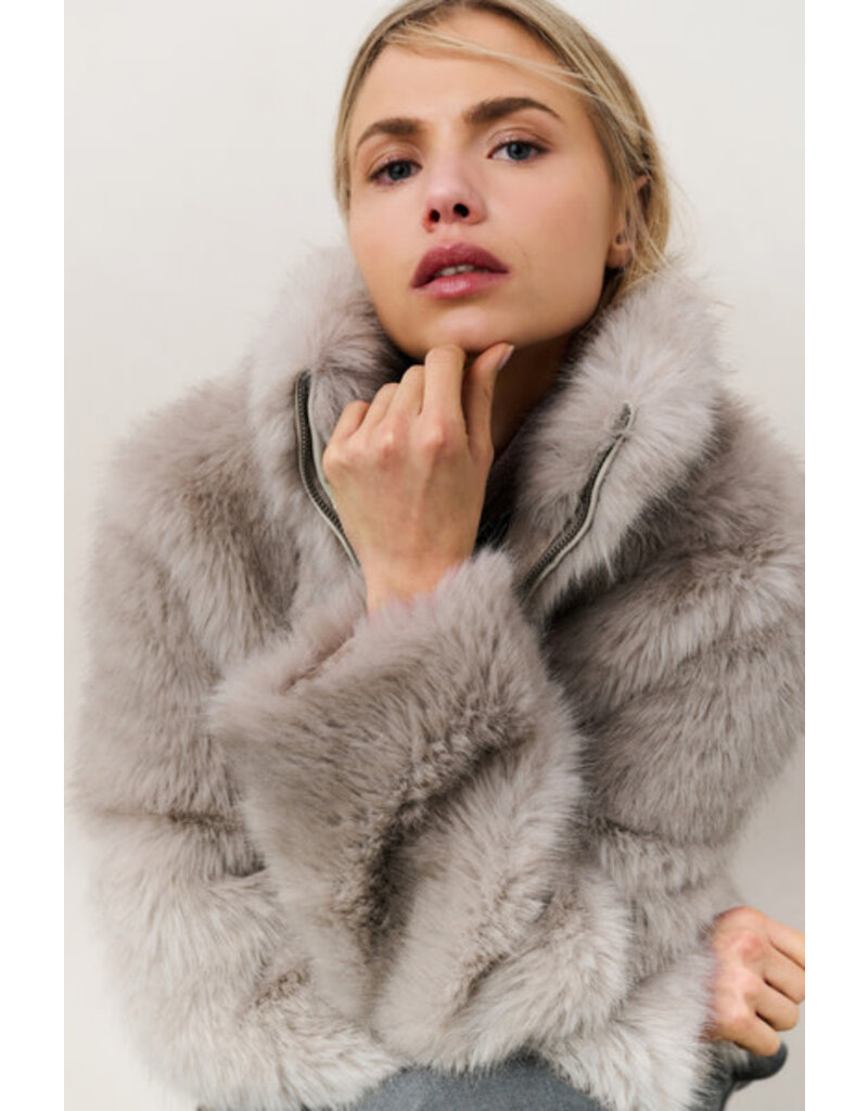 Yaya Yaya Faux Fur Jack Grey