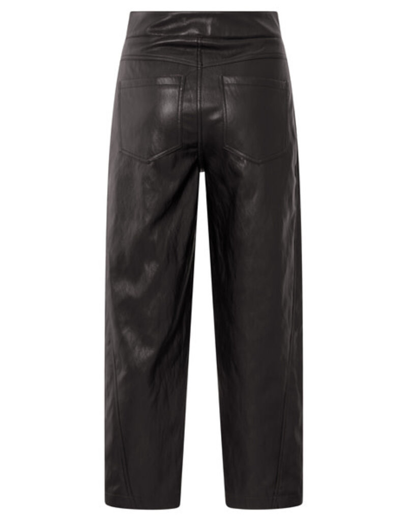 Yaya Yaya Faux lth Pant Brown