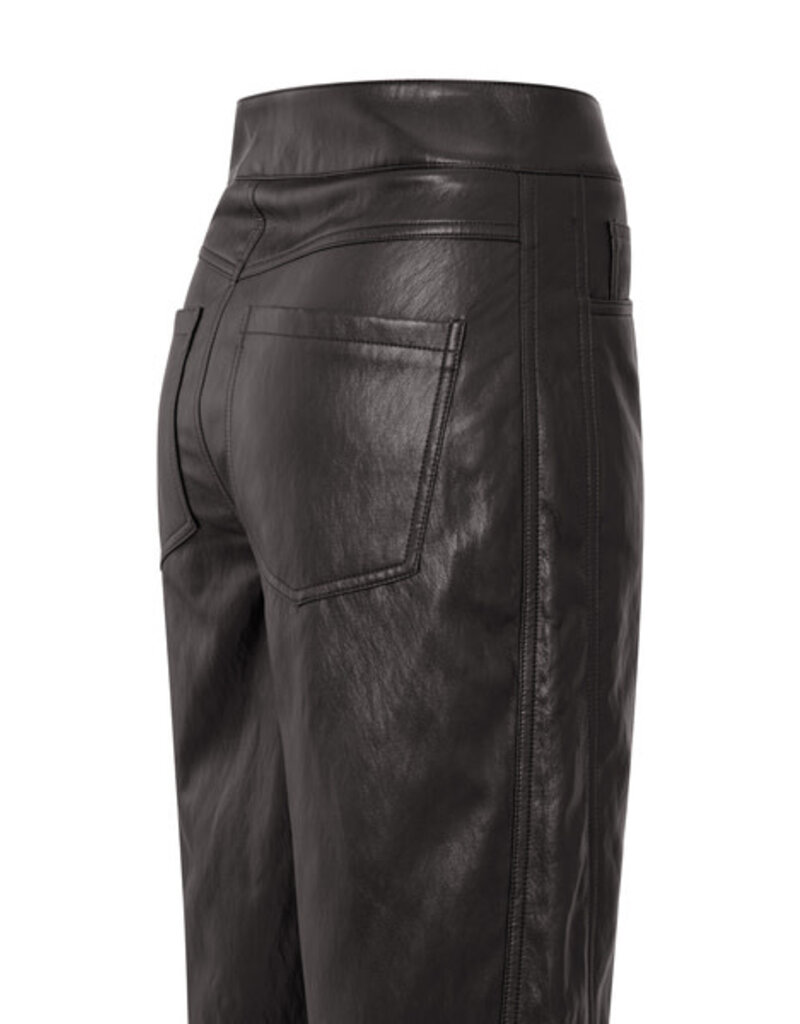Yaya Yaya Faux lth Pant Brown